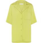 Chemises jaunes en satin à manches courtes éco-responsable à manches courtes Taille XS pour femme 