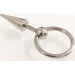 Piercings anneau argentés en acier chirurgical à perles pour femme 