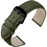 Bracelets de montre verts classiques en cuir pour homme 