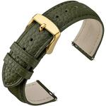 Bracelets de montre verts classiques en cuir pour homme 