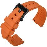 Bracelets de montre orange look fashion en silicone pour homme 