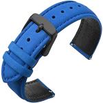 Bracelets de montre bleus en cuir pour homme 