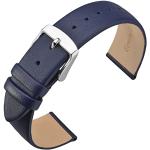 Bracelets de montre bleues foncé look fashion en cuir pour homme 