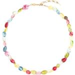 Ras-de-cou multicolores en plaqué Or à perles en ambre pour femme en promo 