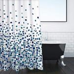 Rideaux de douche bleus en polyester 180x180 