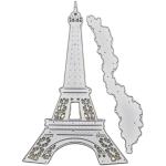 Albums photo argentés en acier Tour Eiffel 