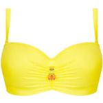 Hauts de bikini Antigel jaunes à perles 85D pour femme 