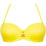 Hauts de bikini Antigel jaunes à perles 85B pour femme 