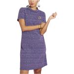 Robes violettes à manches courtes made in France au genou à manches courtes à col rond Taille L pour femme 