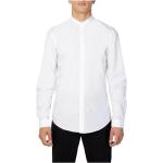 Chemises unies d'automne Antony Morato blanches à manches longues col mao Taille XS look casual pour homme 