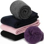 Chaussettes pour fêtes de Noël en laine en laine respirantes en lot de 5 Pointure 39 look fashion pour femme 