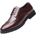 Chaussures oxford de mariage marron thermiques à bouts pointus à lacets Pointure 39 look casual pour homme 