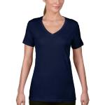 Anvil 392 - T-shirt - Uni - Col V - Manches Courtes - Femme - Bleu (Nav Navy 032) - FR: 42 (Taille fabricant: L)