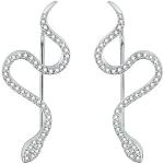 Boucles d'oreilles blanches en argent à motif serpents en argent en diamant look fashion pour homme 
