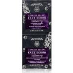 Apivita Express Beauty Bilberry gommage purifiant intense pour une peau lumineuse 2 x 8 ml