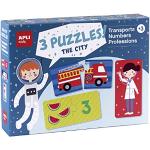 Puzzles à motif ville 24 pièces sur les transports 