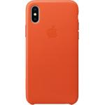 Coques & housses iPhone X/XS Apple orange à rayures en cuir 