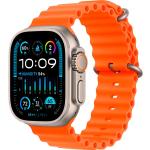 Montres Apple Watch orange en carbone look fashion pour femme 