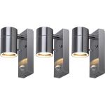 Lampes extérieures Etc-Shop gris acier en inox avec détecteur modernes 
