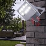 Lampes extérieures Etc-Shop argentées en aluminium avec détecteur modernes 