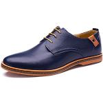 Chaussures oxford bleues Pointure 45 look casual pour homme 