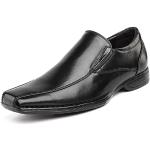 Chaussures casual noires à bouts carrés à élastiques Pointure 45 look casual pour homme 