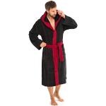 Peignoirs de bain rouge bordeaux en coton oeko-tex Taille M look fashion pour homme 