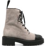 Desert boots Aquazzura gris foncé en velours à bouts ronds Pointure 40 look casual pour femme 