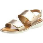 Sandales Ara dorées en cuir lisse en cuir Pointure 37 look fashion pour femme 