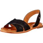 Sandales Ara noires en nubuck en cuir Pointure 38 look fashion pour femme en promo 