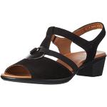 Sandales Ara noires en cuir à bouts ouverts Pointure 37,5 look fashion pour femme 