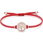 Bracelets porte-bonheurs rouges en argent personnalisés en lot de 12 look fashion pour femme en promo 