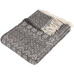 Couvertures grises en laine à franges scandinaves 