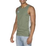 T-shirts Arena verts à logo en coton à manches longues Taille S rétro pour homme 