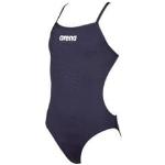Arena solid lightech junior navy white maillot fille natation