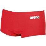 Arena solid squared short red white boxer natation homme