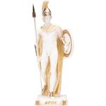 Ares Mars God of War Zeus Statue romaine en albâtre Doré 18 cm