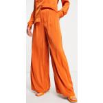 Pantalons large orange en satin Taille XXS pour femme en promo 