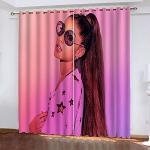 Ariana Grande Lot de 2 rideaux occultants pour chambre d'enfant 1,280 x 245 cm (l x h)