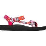 Sandales roses en caoutchouc à bouts ouverts à scratchs Pointure 41 pour femme en promo 