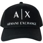 Chapeaux de printemps de créateur Armani Exchange noirs en coton Tailles uniques pour homme 