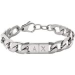 Bracelets de créateur Armani Exchange argentés en acier en acier pour homme 