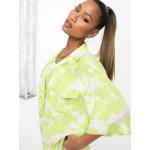 Chemises de créateur Armani Exchange vertes en viscose imprimées Taille S pour femme en promo 
