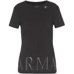 T-shirts de créateur Armani Emporio Armani noirs à logo en jersey à manches courtes à manches courtes Taille XS classiques pour femme 