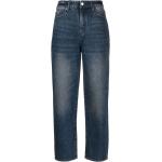 Jeans droits de créateur Armani Exchange bleus délavés W25 L28 classiques pour femme en promo 