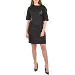 Armani Exchange Dress T-Shirt avec Logo brodé Robe décontractée, Noir, M Femme