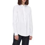 Chemises de créateur Armani Exchange blanches en coton lavable en machine à manches longues Taille S look casual pour femme en promo 