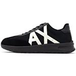 Chaussures de sport de créateur Armani Exchange noires en caoutchouc Pointure 40 look fashion pour homme 