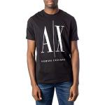 T-shirts de créateur Armani Exchange noirs en jersey à manches courtes lavable en machine à manches courtes Taille XXL look fashion pour homme en promo 