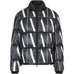 Vestes d'hiver de créateur Armani Exchange noires en polyester à motif canards à col montant Taille XXL pour homme 